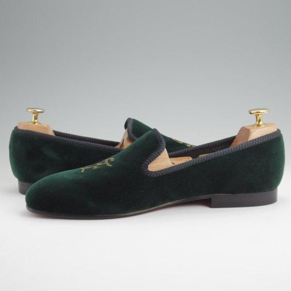 未使用★ロイドフットウェア SIZE 8【現行定価￥26,400-★ルームシューズ/ベルベット】スリッパー/深緑/メンズ/Lloyd Footwear★l719