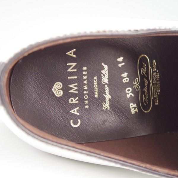 未使用★(スペイン製)カルミナ SIZE 8.5【モデル定価￥79,200-★スペクテイターシューズ/80406】RAINラスト/カーフ/白×黒/CARMINA★l722