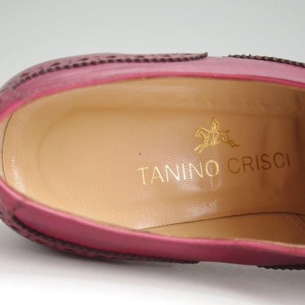 極美品★(伊)タニノクリスチー(レディース) SIZE 36【定価10万円以上★フルブローグ/マゼンタ】カーフ/TANINO CRISCI★l727