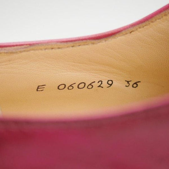 極美品★(伊)タニノクリスチー(レディース) SIZE 36【定価10万円以上★フルブローグ/マゼンタ】カーフ/TANINO CRISCI★l727