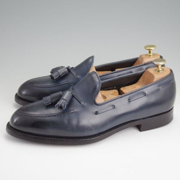 極美品★クロケット&ジョーンズ 8E【定価￥110,000-★CAVENDISH 3/キャベンディッシュ】タッセルローファー/紺/Crockett&Jones★l728