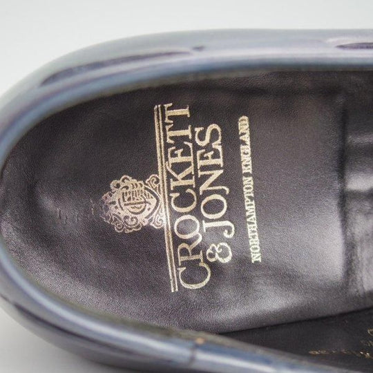 極美品★クロケット&ジョーンズ 8E【定価￥110,000-★CAVENDISH 3/キャベンディッシュ】タッセルローファー/紺/Crockett&Jones★l728