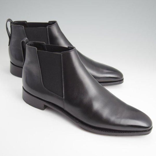 極上★Soffice&Solid/ソフィス&ソリッド SIZE 8【定価￥64,900-★サイドゴアブーツ/S710】カーフ/黒/トレーディングポスト取扱★l729