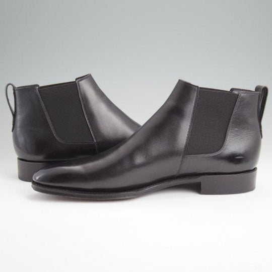 極上★Soffice&Solid/ソフィス&ソリッド SIZE 8【定価￥64,900-★サイドゴアブーツ/S710】カーフ/黒/トレーディングポスト取扱★l729
