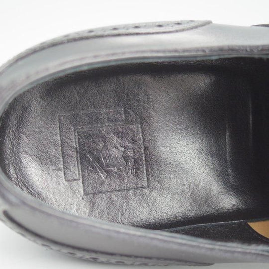 極美品★三陽山長 SIZE 8【定価￥80,300-★十志郎/R2010ラスト】サイドエラスティック/カーフ/黒/メンズ/JUSHIRO/Sanyo Yamacho★l732