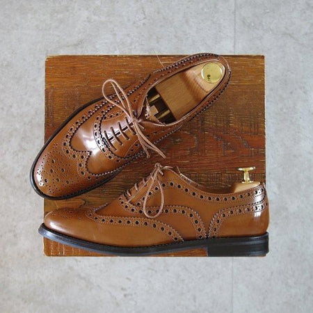 極上★チャーチ(レディース) SIZE 36.5【定価￥176,000-★バーウッド/BURWOOD WG】ポリッシュドバインダーカーフ/茶/Church's★l734