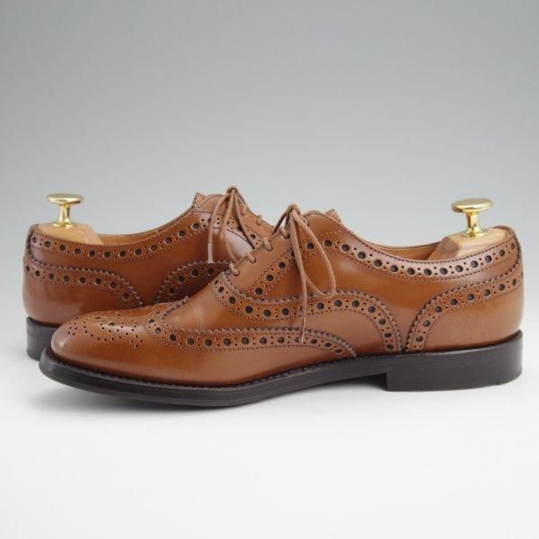 極上★チャーチ(レディース) SIZE 36.5【定価￥176,000-★バーウッド/BURWOOD WG】ポリッシュドバインダーカーフ/茶/Church's★l734