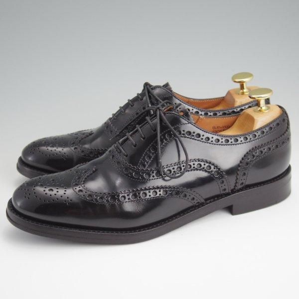 極美品★チャーチ(レディース) SIZE 37.5【定価￥176,000-★バーウッド/BURWOOD WG】ポリッシュドバインダーカーフ/黒/Church's★l735