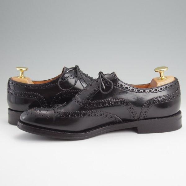 極美品★チャーチ(レディース) SIZE 37.5【定価￥176,000-★バーウッド/BURWOOD WG】ポリッシュドバインダーカーフ/黒/Church's★l735