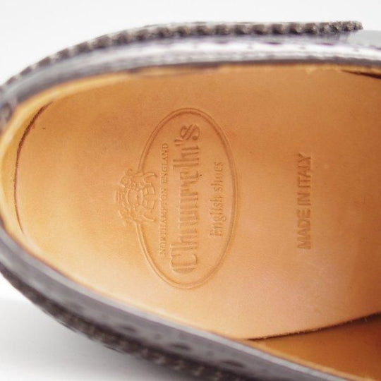 極美品★チャーチ(レディース) SIZE 37.5【定価￥176,000-★バーウッド/BURWOOD WG】ポリッシュドバインダーカーフ/黒/Church's★l735
