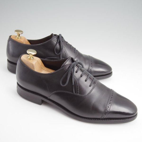 極上★(浅草)RENDO/レンド SIZE 7.5【定価￥68,200-★ダイナイトソール仕様/パンチドキャップトゥ】7702D/カーフ/黒/メンズ★l736