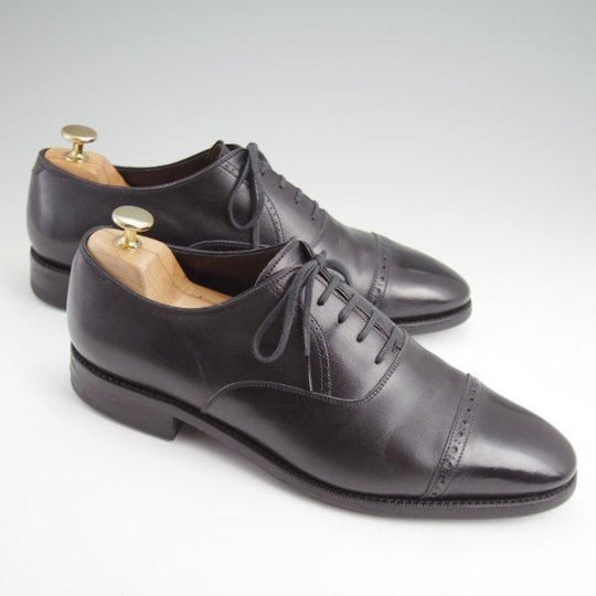 極上★(浅草)RENDO/レンド SIZE 7.5【定価￥68,200-★ダイナイトソール仕様/パンチドキャップトゥ】7702D/カーフ/黒/メンズ★l736