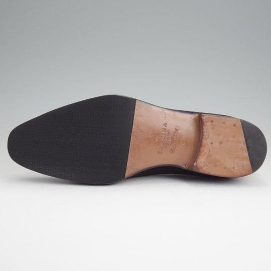 極美品★(スペイン製)カルミナ SIZE 8【定価￥79,200-★コインローファー/10082】SIMPSOMラスト/スエード/黒/メンズ/CARMINA★l737