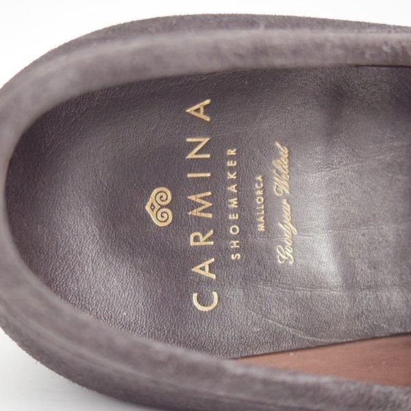 極美品★(スペイン製)カルミナ SIZE 8【定価￥79,200-★コインローファー/10082】SIMPSOMラスト/スエード/黒/メンズ/CARMINA★l737