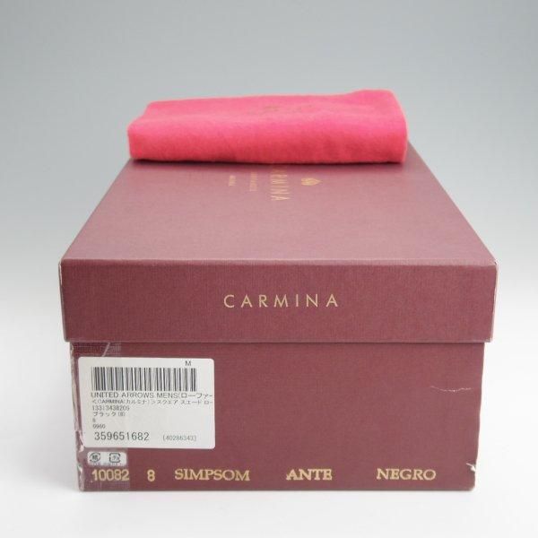 極美品★(スペイン製)カルミナ SIZE 8【定価￥79,200-★コインローファー/10082】SIMPSOMラスト/スエード/黒/メンズ/CARMINA★l737