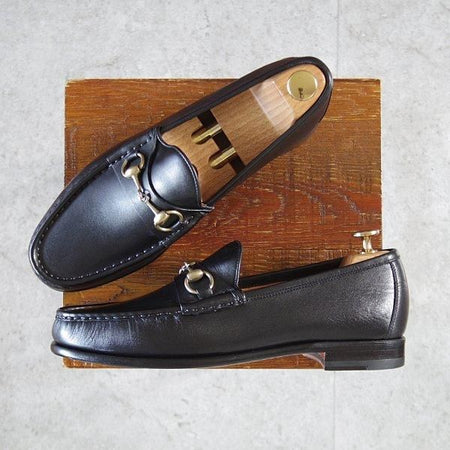 未使用★(スペイン製)カルミナ SIZE 8【定価￥66,000-★ビットローファー/80746】スリッポン/XIMラスト/カーフ/黒/メンズ/CARMINA★l739