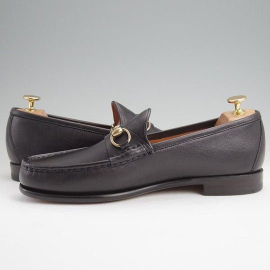 未使用★(スペイン製)カルミナ SIZE 8【定価￥66,000-★ビットローファー/80746】スリッポン/XIMラスト/カーフ/黒/メンズ/CARMINA★l739