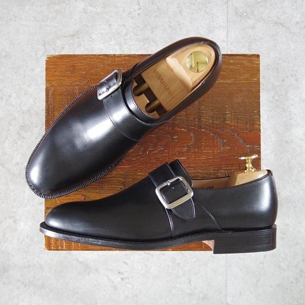未使用★チャーチ 50F/UK5【現行定価￥181,500-★Westbury/ウェストバリー】173ラスト/モンクストラップ/黒/メンズ/Church's★l741