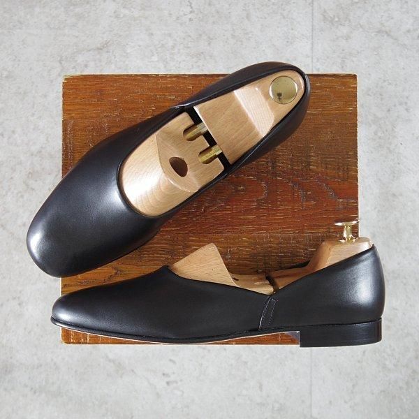 未使用★チャーチ 75F/UK7.5【貴重★ルームシューズ/56ラスト】AJAX03/スリッパー/スリッポン/カーフ/黒/メンズ/Church's★l742