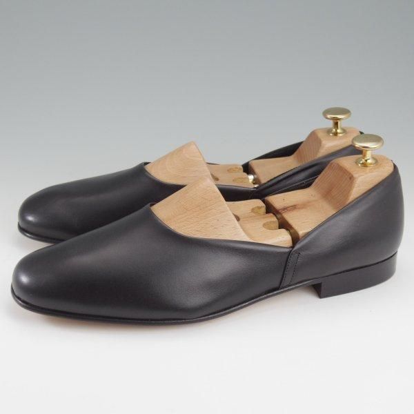 未使用★チャーチ 75F/UK7.5【貴重★ルームシューズ/56ラスト】AJAX03/スリッパー/スリッポン/カーフ/黒/メンズ/Church's★l742