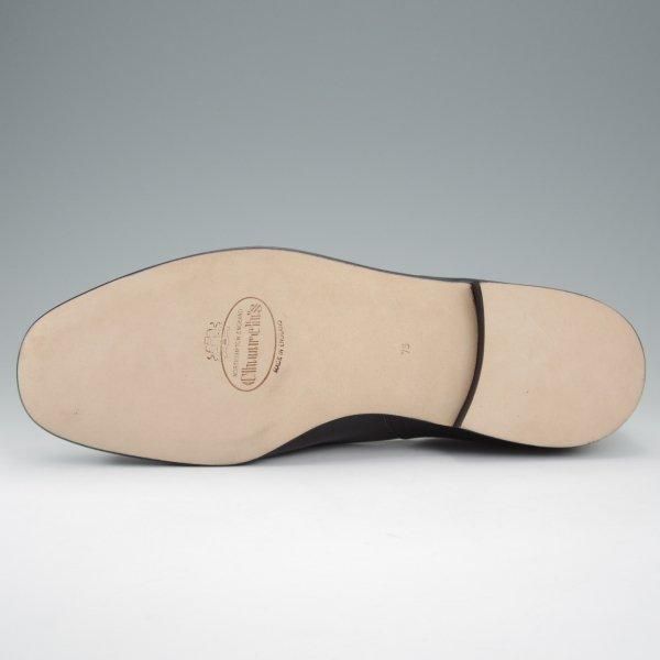 未使用★チャーチ 75F/UK7.5【貴重★ルームシューズ/56ラスト】AJAX03/スリッパー/スリッポン/カーフ/黒/メンズ/Church's★l742