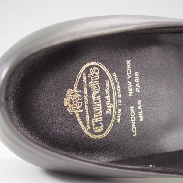 未使用★チャーチ 75F/UK7.5【貴重★ルームシューズ/56ラスト】AJAX03/スリッパー/スリッポン/カーフ/黒/メンズ/Church's★l742