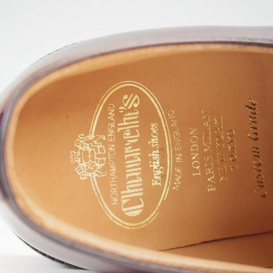 未使用★チャーチ 75G/UK7.5【定価￥181,500-★シャノン/SHANNON】103ラスト/プレーントゥ/バーガンディー/赤茶/メンズ/Church's★l745