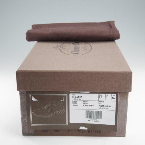 未使用★チャーチ 75G/UK7.5【定価￥181,500-★シャノン/SHANNON】103ラスト/プレーントゥ/バーガンディー/赤茶/メンズ/Church's★l745