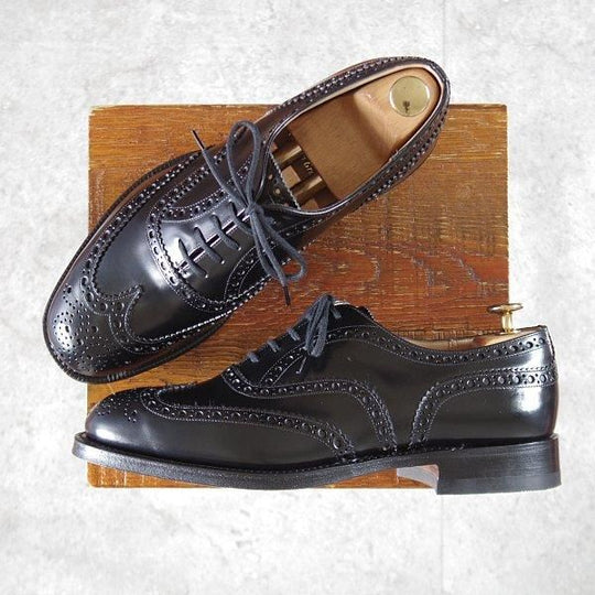 未使用★チャーチ 70G/UK7【定価￥176,000-★BURWOOD/バーウッド】81ラスト/フルブローグ/黒/メンズ/Church's★l747