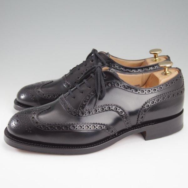 未使用★チャーチ 70G/UK7【定価￥176,000-★BURWOOD/バーウッド】81ラスト/フルブローグ/黒/メンズ/Church's★l747