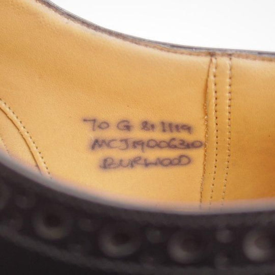 未使用★チャーチ 70G/UK7【定価￥176,000-★BURWOOD/バーウッド】81ラスト/フルブローグ/黒/メンズ/Church's★l747