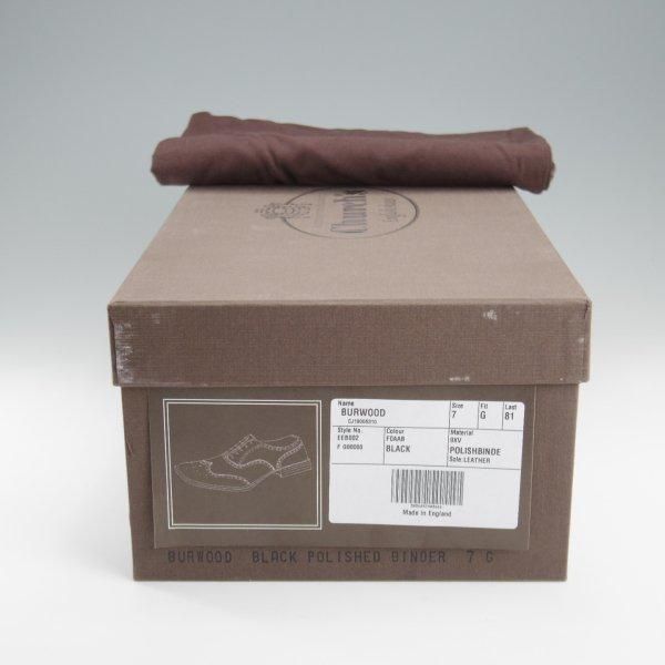 未使用★チャーチ 70G/UK7【定価￥176,000-★BURWOOD/バーウッド】81ラスト/フルブローグ/黒/メンズ/Church's★l747