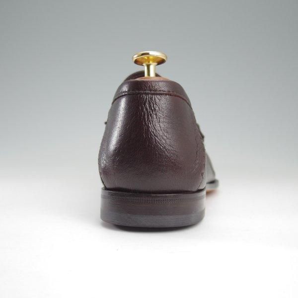 未使用★(伊)サントーニ SIZE 7【ビットローファー★シボ革/スリッポン】濃茶/メンズ/Santoni★l748