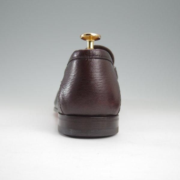 未使用★(伊)サントーニ SIZE 7【ビットローファー★シボ革/スリッポン】濃茶/メンズ/Santoni★l748