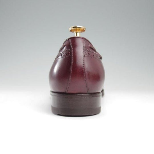 未使用★(伊)エンツォ・ボナフェ SIZE 8【合計定価￥157,300-★ハンドソーンウェルテッド製法/純正ツリー付き】タッセルローファー★l749