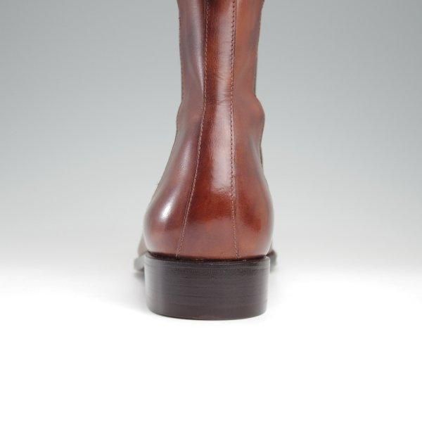 極美品★Perfetto/ペルフェット SIZE 7.5【ミュージアムカーフ風★グッドイヤーウェルテッド製法/サイドゴアブーツ】茶/メンズ★l756