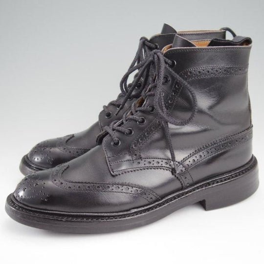 極上★トリッカーズ(レディース) SIZE 5.5【同系モデル定価￥132,000-★MALTON/モールトン】L2508/カントリーブーツ/黒/Tricker's★l757