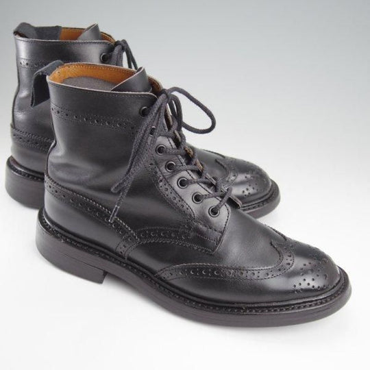 極上★トリッカーズ(レディース) SIZE 5.5【同系モデル定価￥132,000-★MALTON/モールトン】L2508/カントリーブーツ/黒/Tricker's★l757