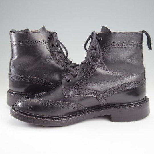 極上★トリッカーズ(レディース) SIZE 5.5【同系モデル定価￥132,000-★MALTON/モールトン】L2508/カントリーブーツ/黒/Tricker's★l757