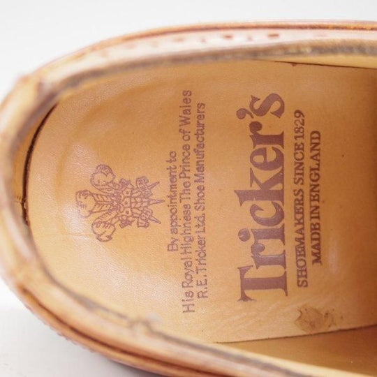 極上★トリッカーズ SIZE 6【現行定価10万円以上★セミブローグ/KENSINGTON】ケンジントン/カーフ/薄茶/メンズ/Tricker's★l762