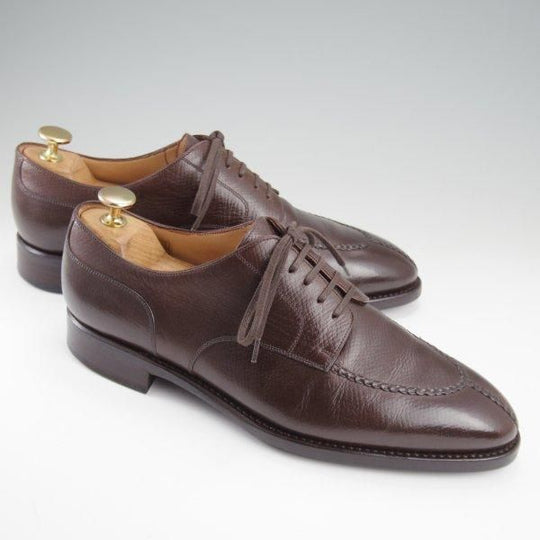 美品★(スペイン製)TLB Mallorca/ティーエルビー SIZE 6【合計定価￥92,400-★純正シューツリー付/ハッチグレイン】Uチップ/濃茶★l763