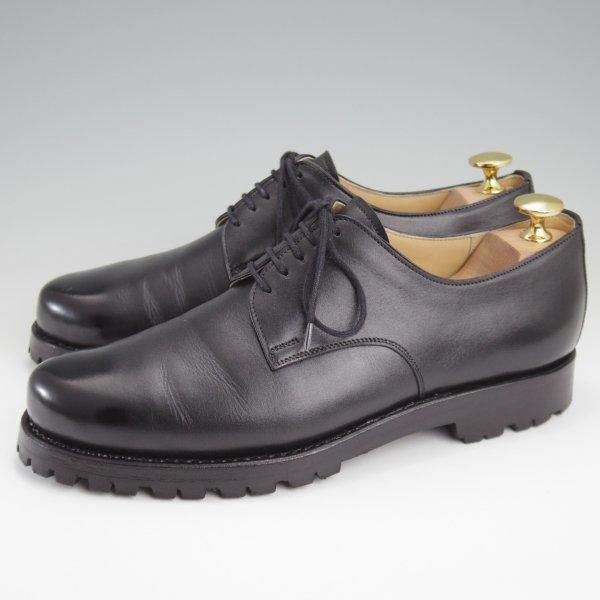 極美品★(東欧)VASS/ヴァーシュ SIZE 38.5【モデル定価￥159,500-★London 5-eyelet/プレーントゥ】BPラスト/カーフ/黒/メンズ★l764
