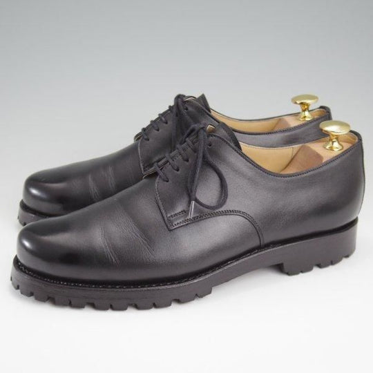 極美品★(東欧)VASS/ヴァーシュ SIZE 38.5【モデル定価￥159,500-★London 5-eyelet/プレーントゥ】BPラスト/カーフ/黒/メンズ★l764
