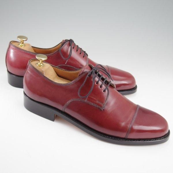 ほぼ試着程度★(東欧)VASS/ヴァーシュ SIZE 41【コードバン★純正ツリー付き/Theresianer】ストレートチップ/3636ラスト/赤茶★l766