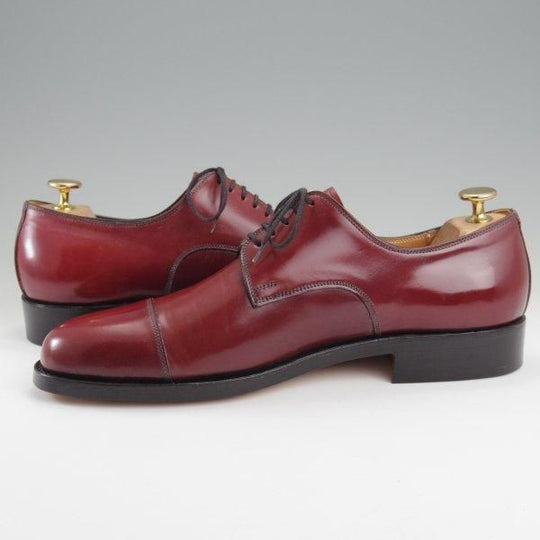 ほぼ試着程度★(東欧)VASS/ヴァーシュ SIZE 41【コードバン★純正ツリー付き/Theresianer】ストレートチップ/3636ラスト/赤茶★l766
