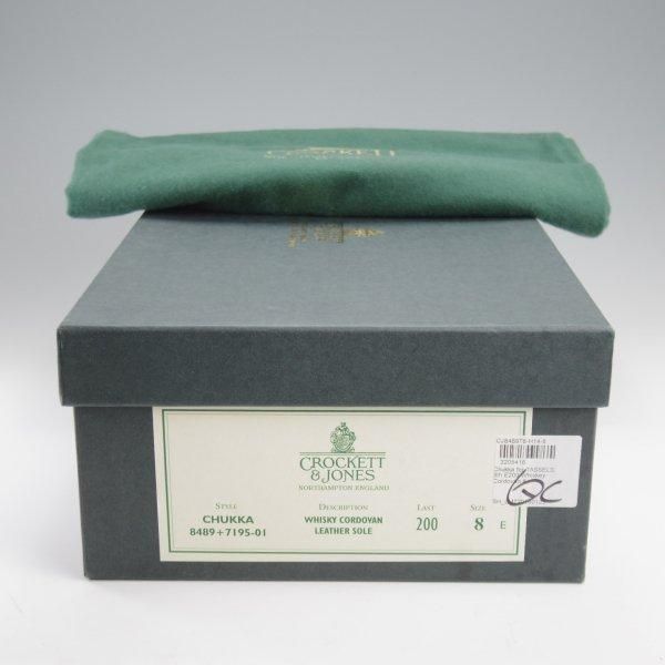 極美品★クロケット&ジョーンズ 8E【貴重★ウイスキーコードバン仕様/(香港)TASSELS別注】CHUKKA/チャッカブーツ/Crockett&Jones★l768