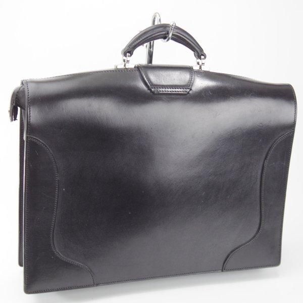 万双/二つマチダレス/ブライドルレザー仕様/ダレスバック/黒☆N5926