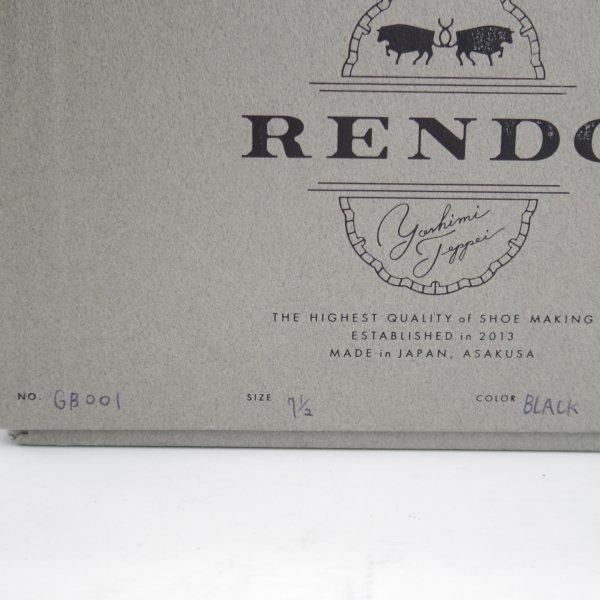 極上★(浅草)RENDO/レンド SIZE 7.5【定価￥73,700-★GB001/リッジウェイソール仕様】Uチップ/カーフ/黒/メンズ★l769