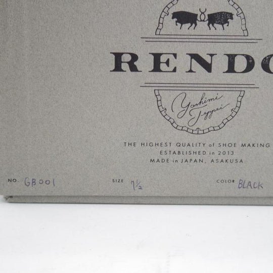 極上★(浅草)RENDO/レンド SIZE 7.5【定価￥73,700-★GB001/リッジウェイソール仕様】Uチップ/カーフ/黒/メンズ★l769