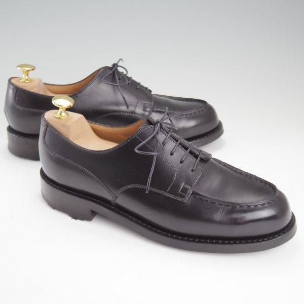 極上★J.M.ウエストン 6B【定価￥168,300-★ゴルフ/GOLF】641/31ラスト/Uチップ/ボックスカーフ/黒/メンズ/Weston/ウェストン★l774
